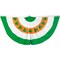 G128 Ireland Irish Shamrock Pleated Fan Flag | 2x4 Ft | Printed 150D Polyester | St. Patrick's Day Decor, Indoor/Outdoor, Vibrant Colors, Brass Grommets